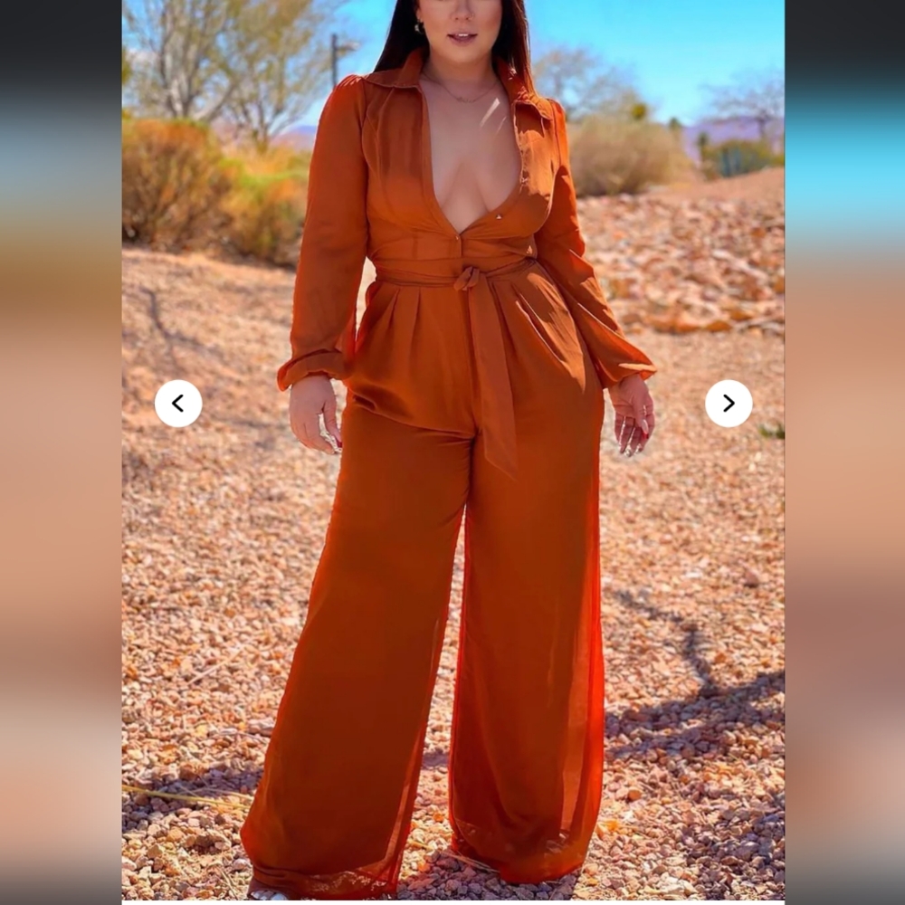 Elegant Rust Jumpsuit